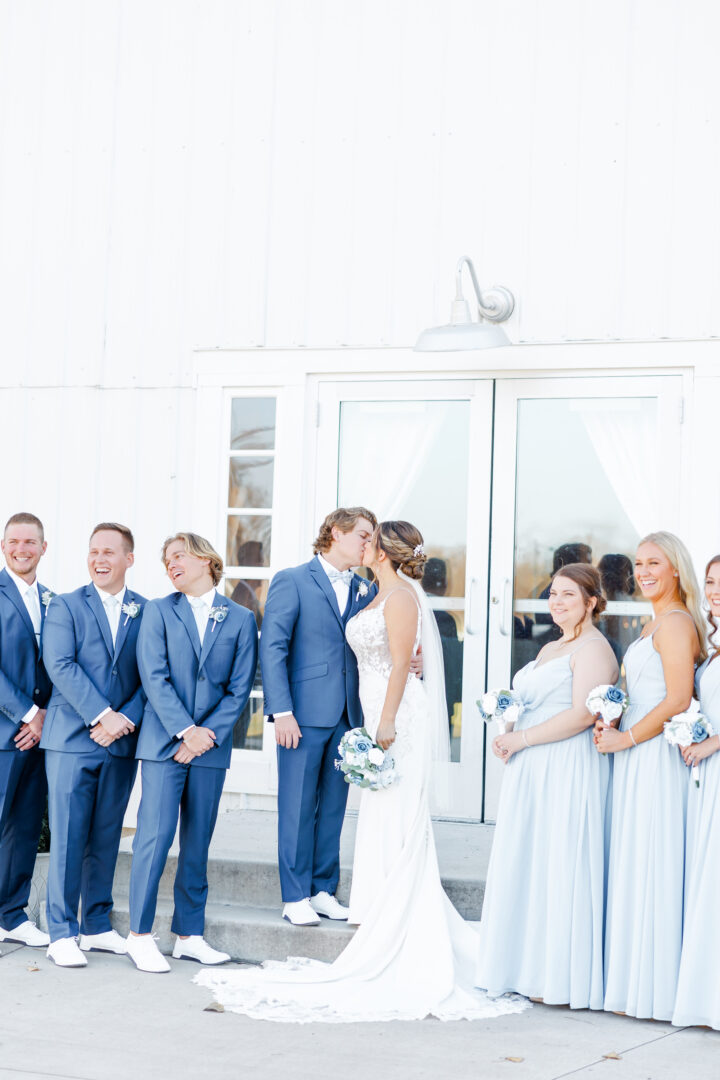 bridal party photos at abellas weddings and events fall wedding