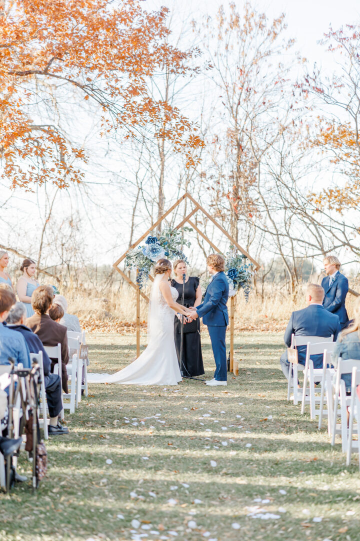 fall ceremony at abellas wedding and events