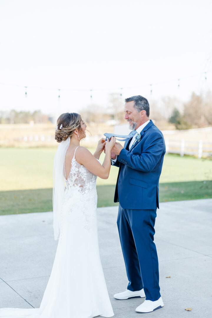 father daughter first look at abellas weddings and events fall october wedding