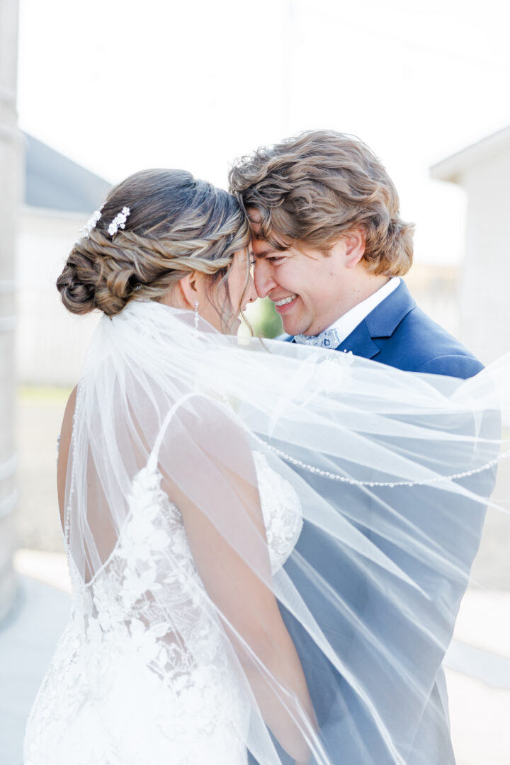 bride and groom at abellas weddings and events wedding