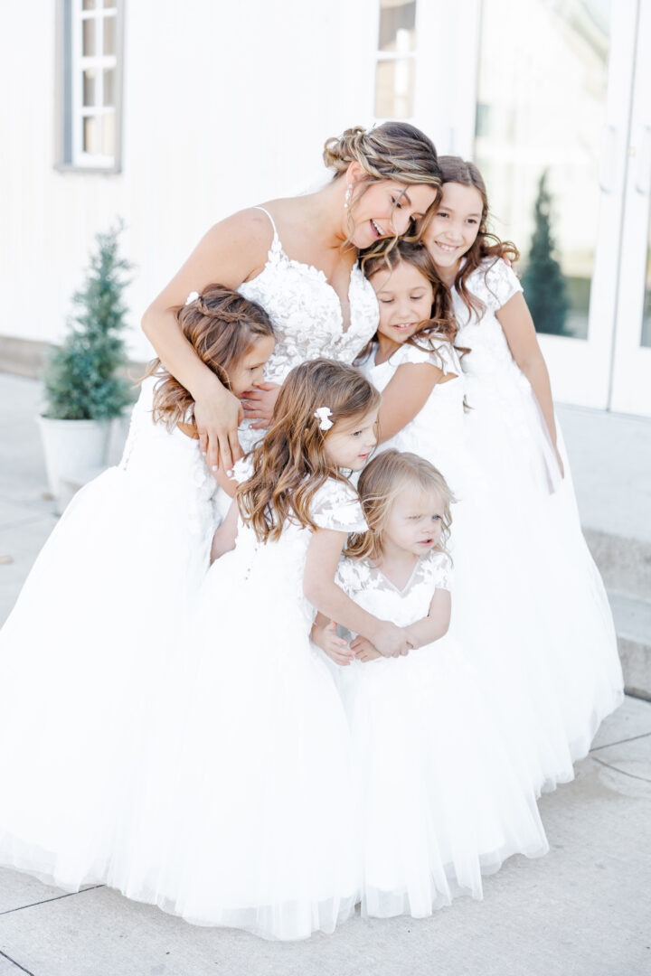 bridal party photos at abellas weddings and events fall wedding