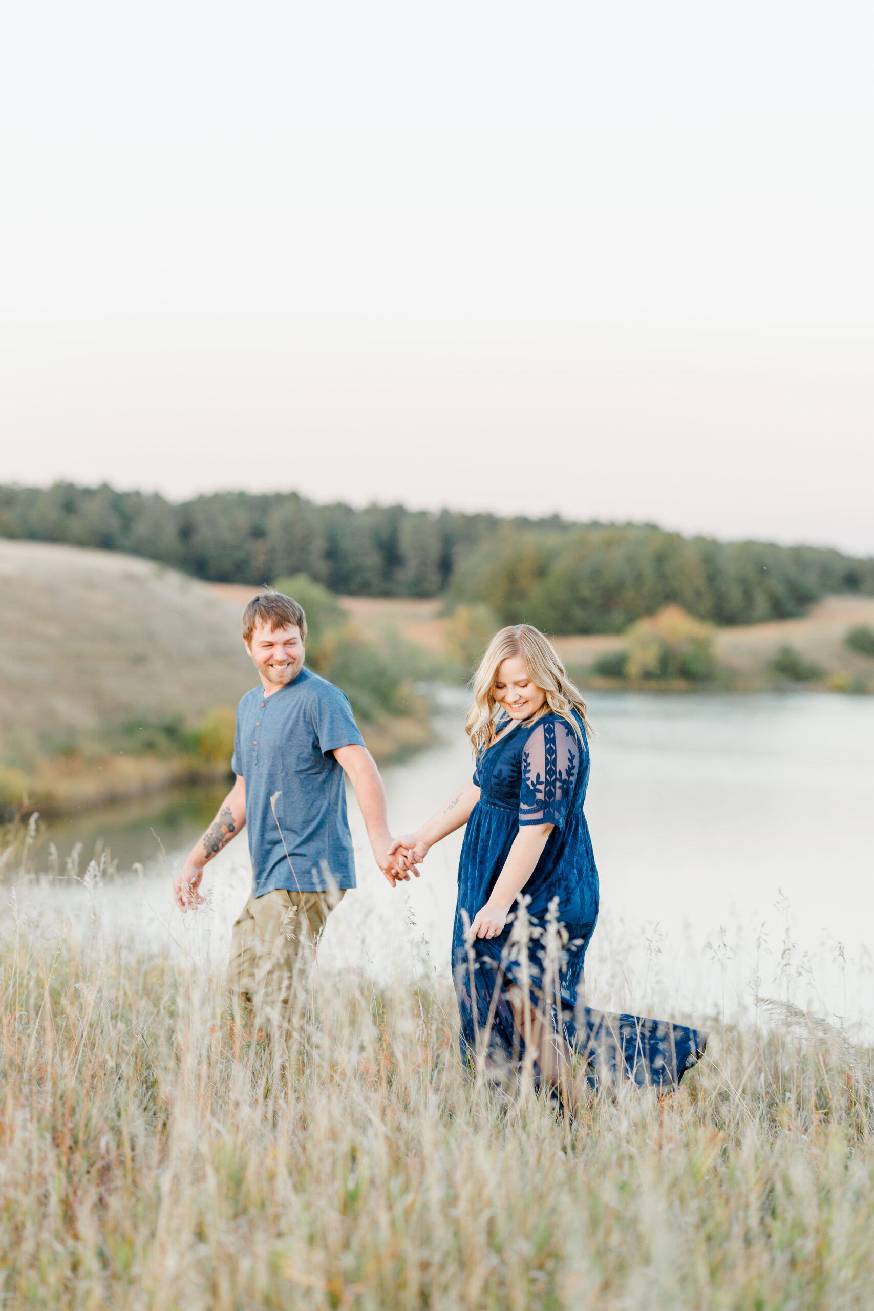 lake ketchum clear lake sd engagement session in september