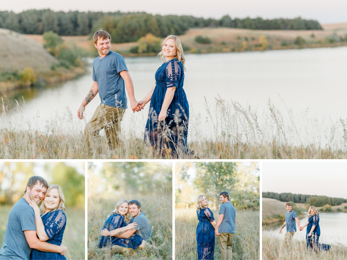 lake ketchum clear lake sd engagement session in september