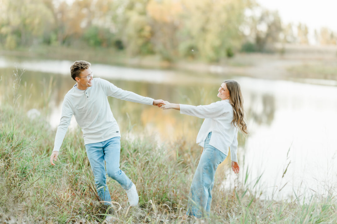 Dakota Nature Park Engagement session in Brookings, South Dakota with Sam and Jasmine