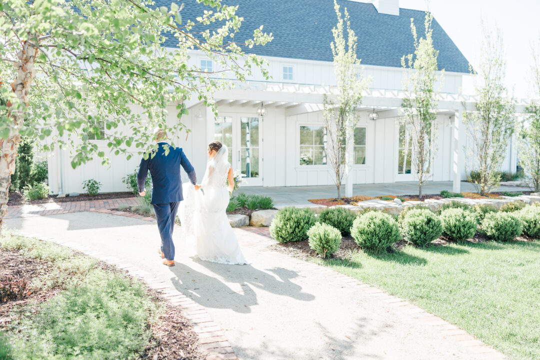 Bride and Groom after ceremony at Redeemed Farm Wedding MN