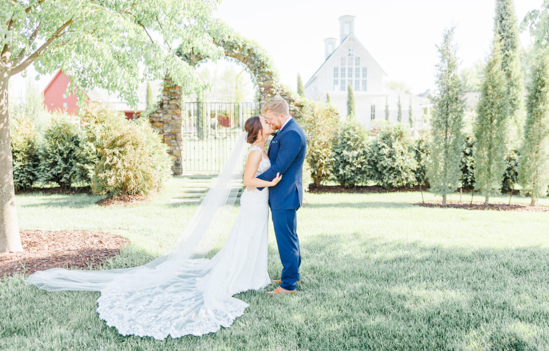 Bride and Groom after ceremony at Redeemed Farm Wedding MN