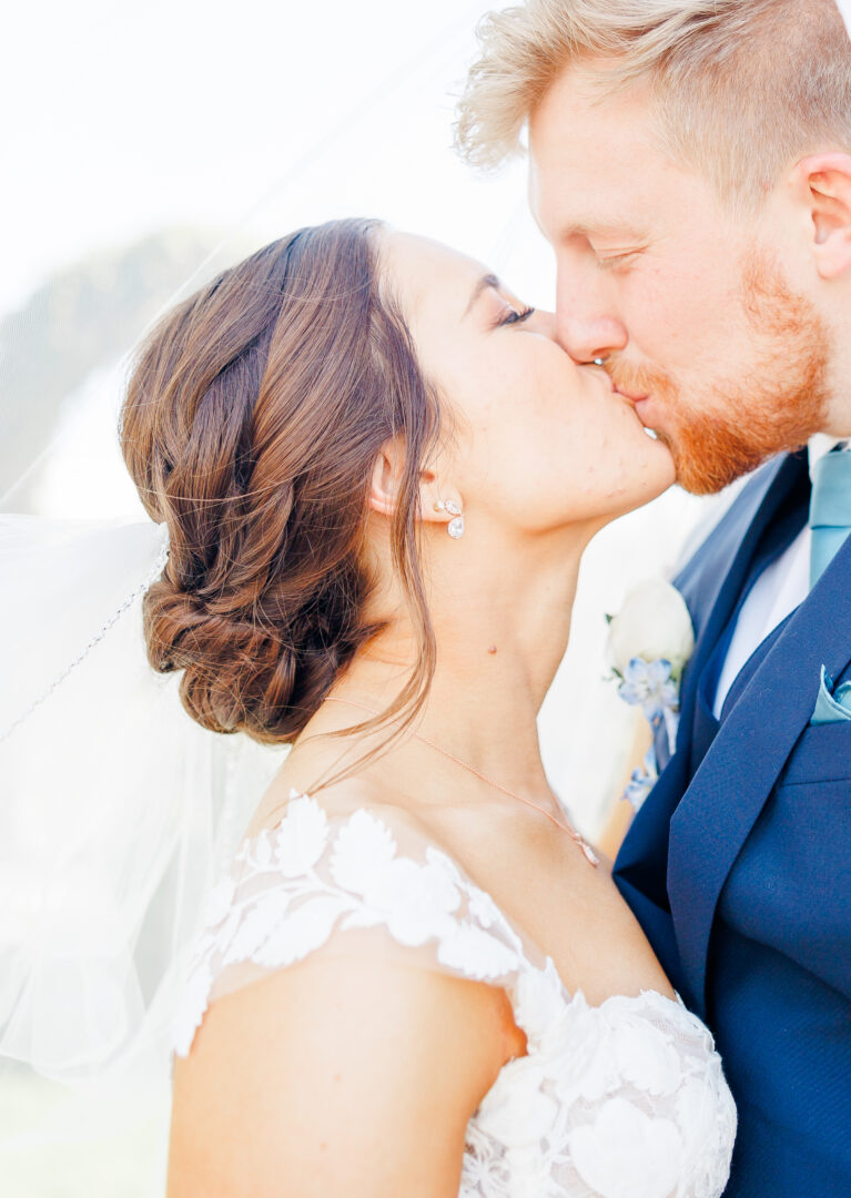 Bride and Groom after ceremony at Redeemed Farm Wedding MN