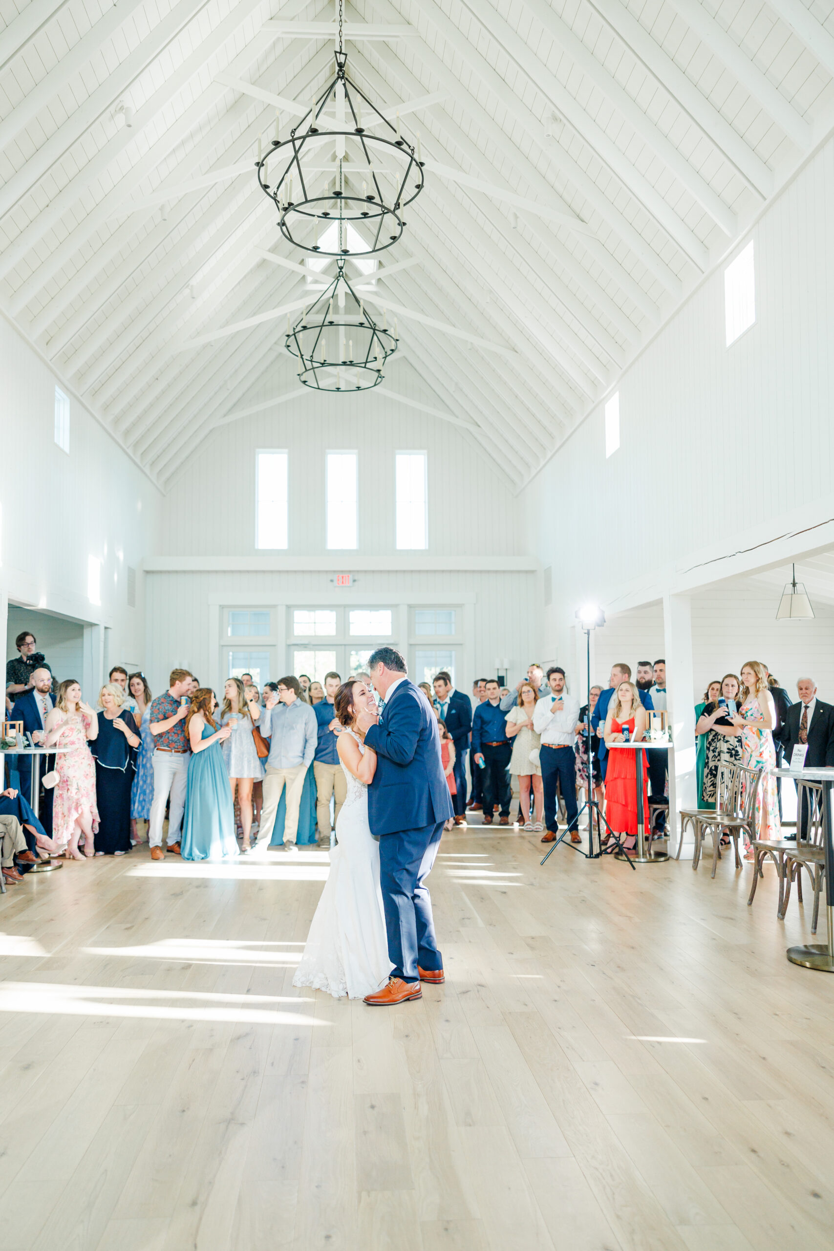 Father daughter dance at stable barn at Redeemed Farm