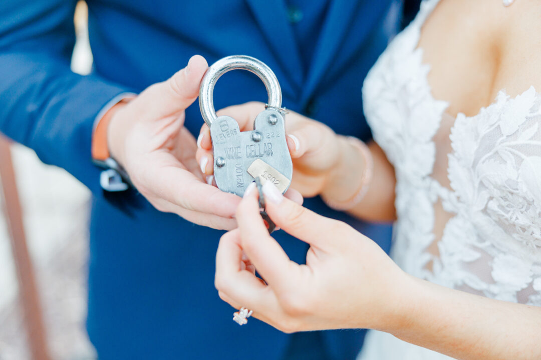 lock from redeemed farm as a gift to couple to hook onto the walls of the silo