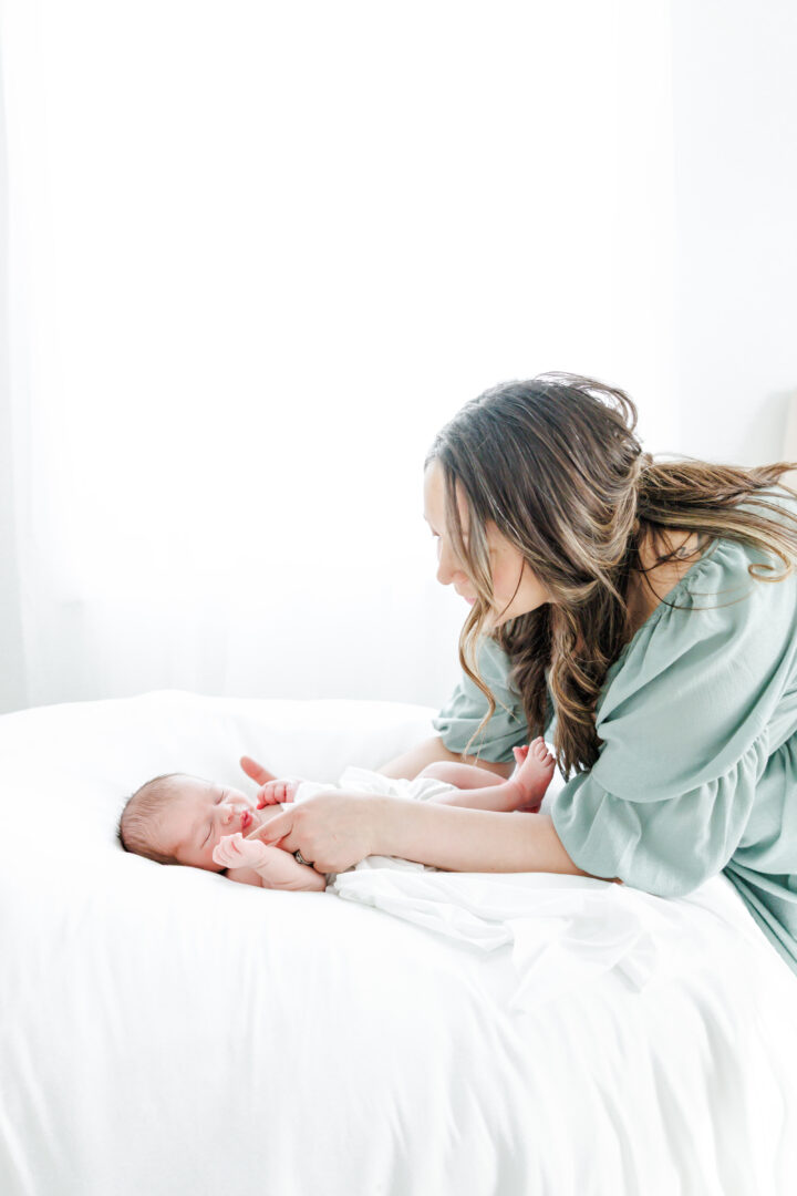 lifestyle newborn session in february in Clear Lake, SD at MBDN Studio