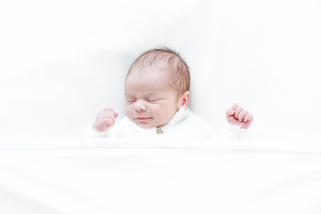 lifestyle newborn session in february in Clear Lake, SD at MBDN Studio