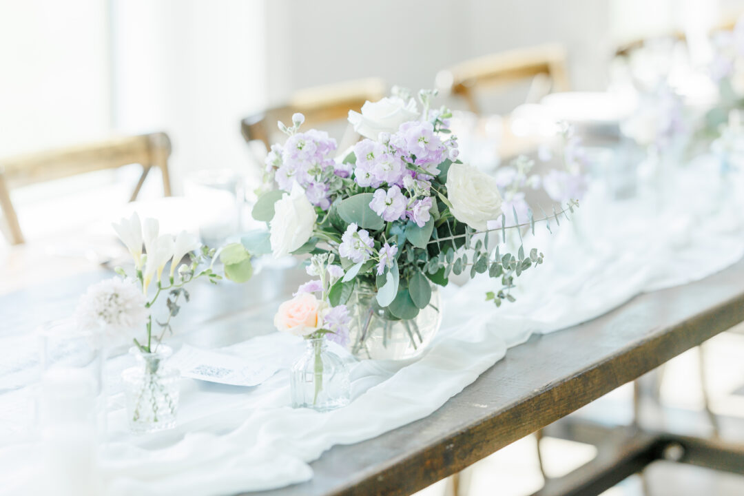 reception at barn at aspen acres wedding venue