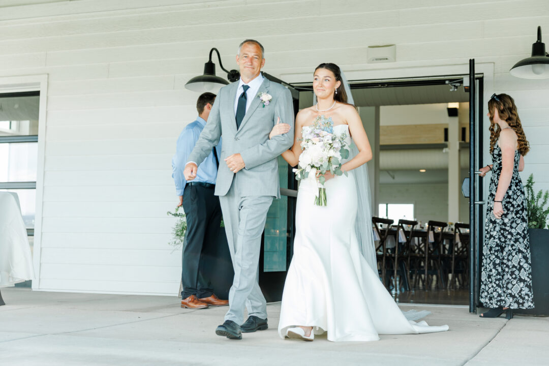 wedding ceremony at barn at aspen acres