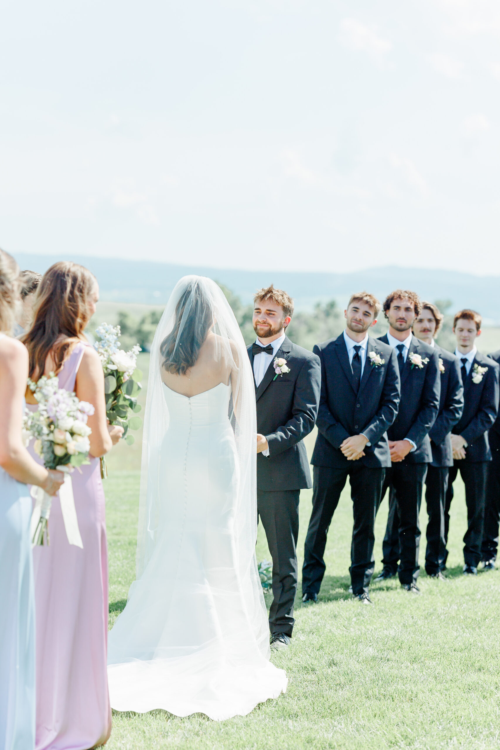 wedding ceremony at barn at aspen acres 