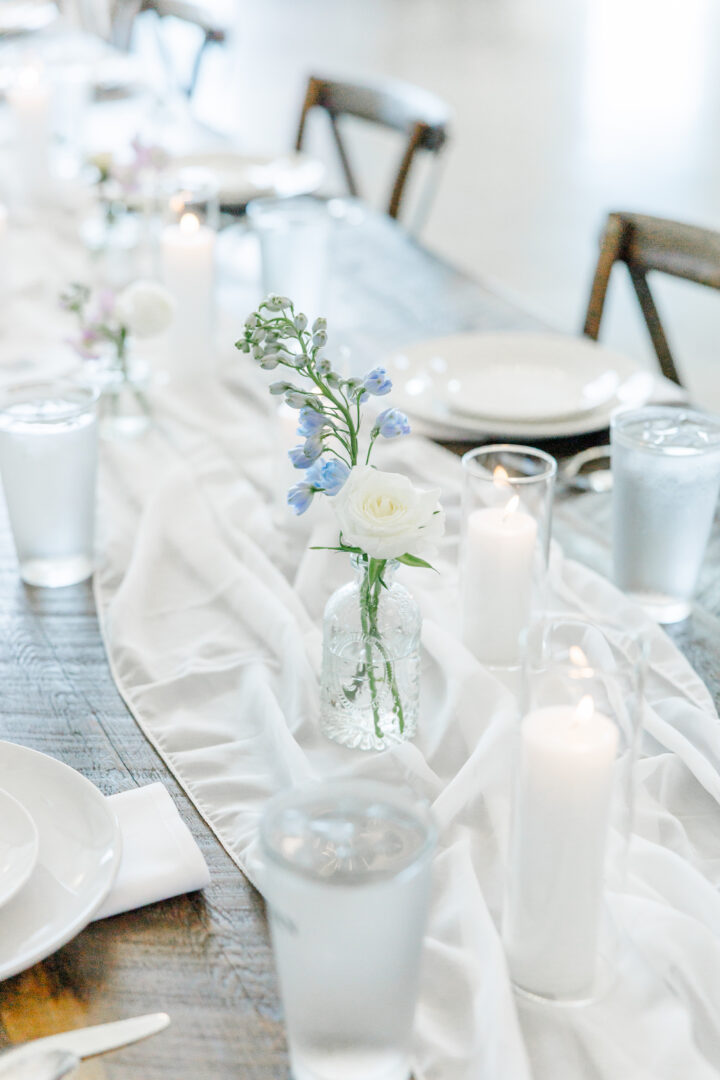 reception at barn at aspen acres wedding venue