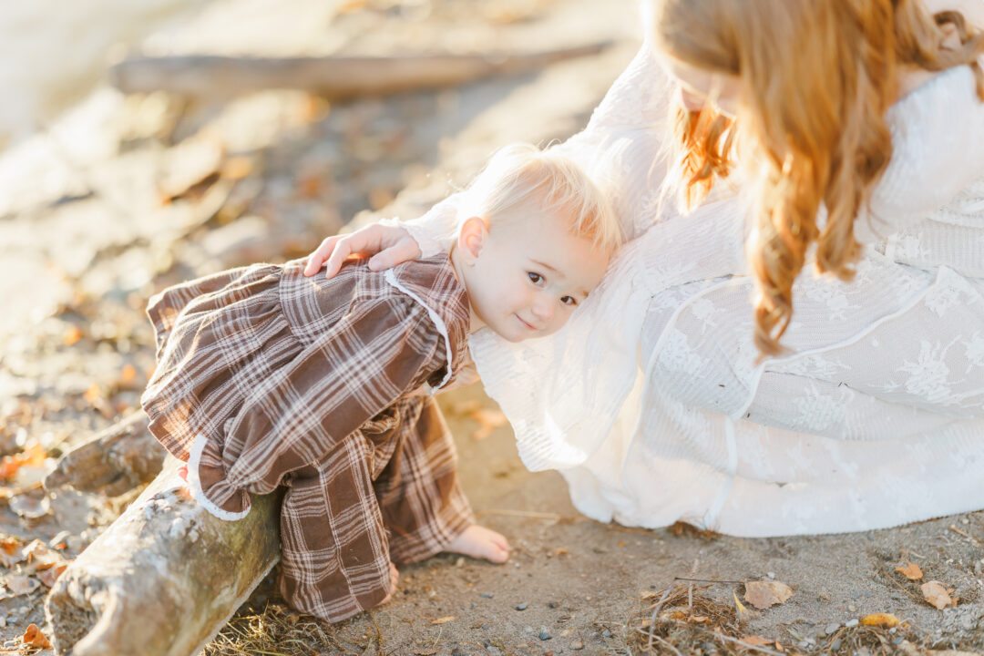 beach family session in fall near watertown sd