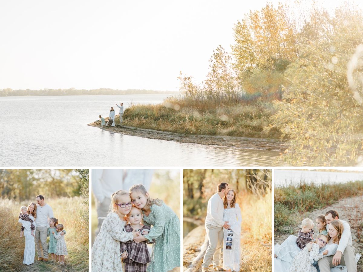 fall beach family maternity session in watertown sd