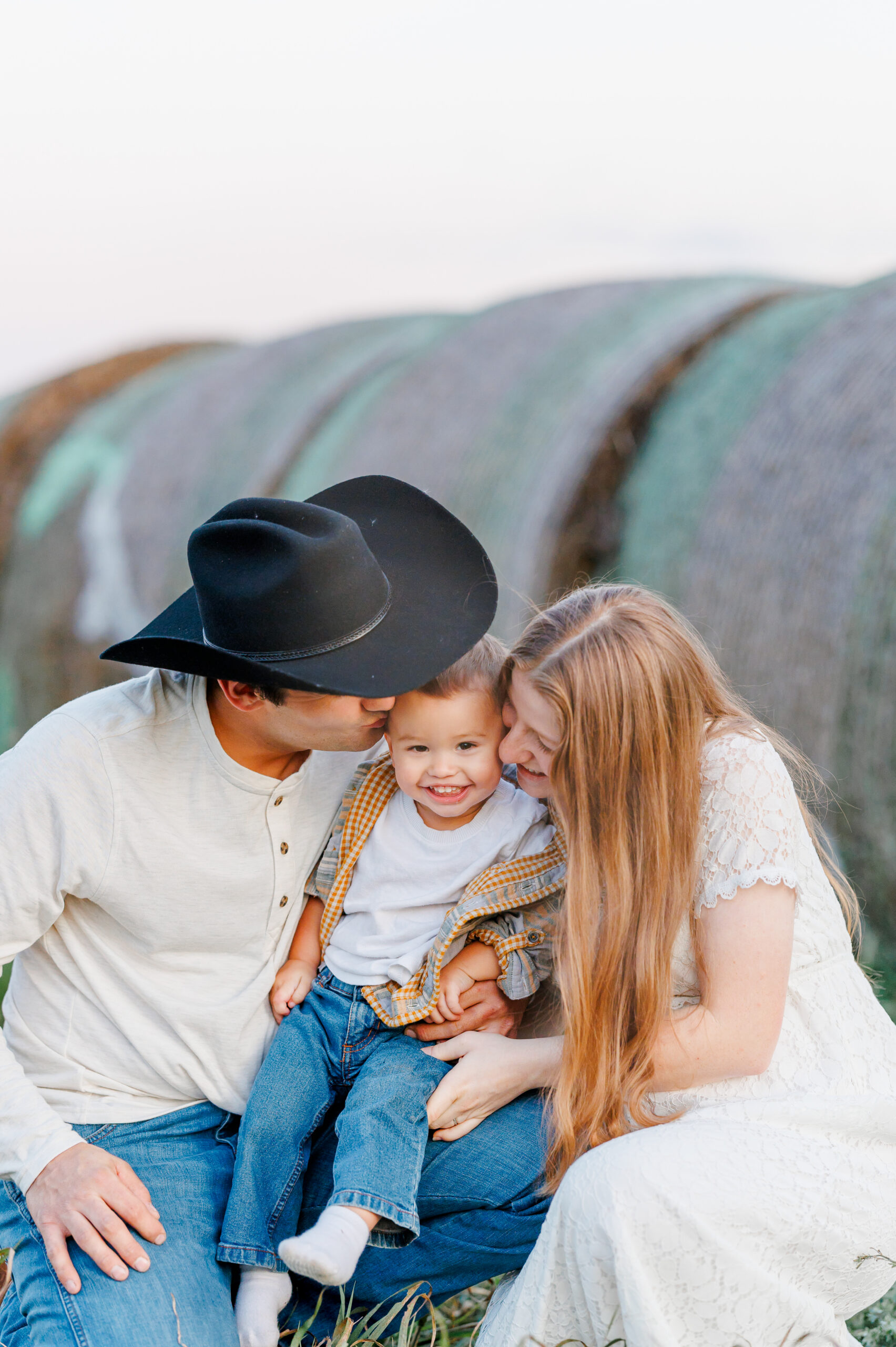 country hay bale toddler photo
