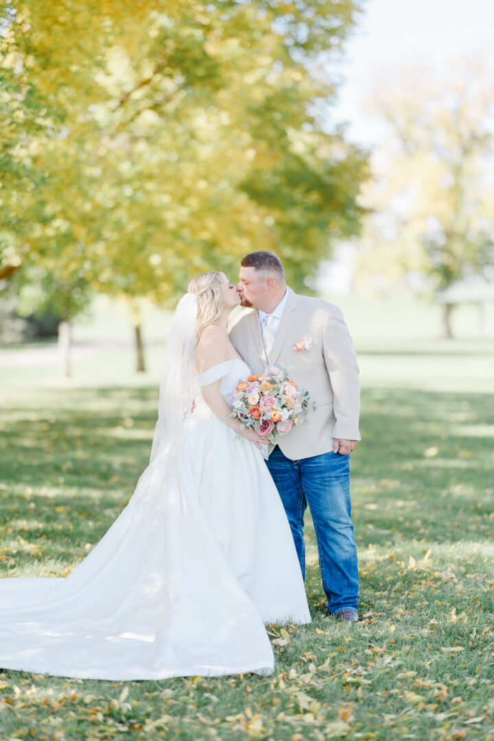 milbank sd wedding bride and groom portraits at lake farley park