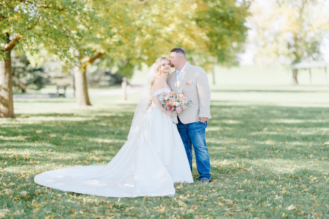 milbank sd wedding bride and groom portraits at lake farley park