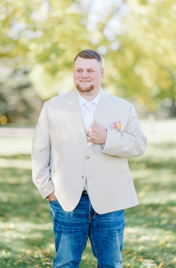 milbank sd wedding bride and groom portraits at lake farley park