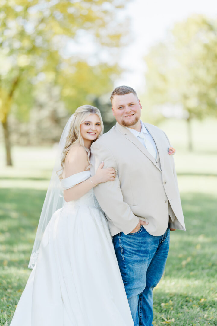 milbank sd wedding bride and groom portraits at lake farley park