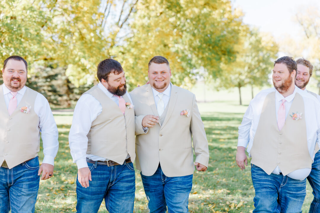milbank sd wedding bridal party at lake farley park