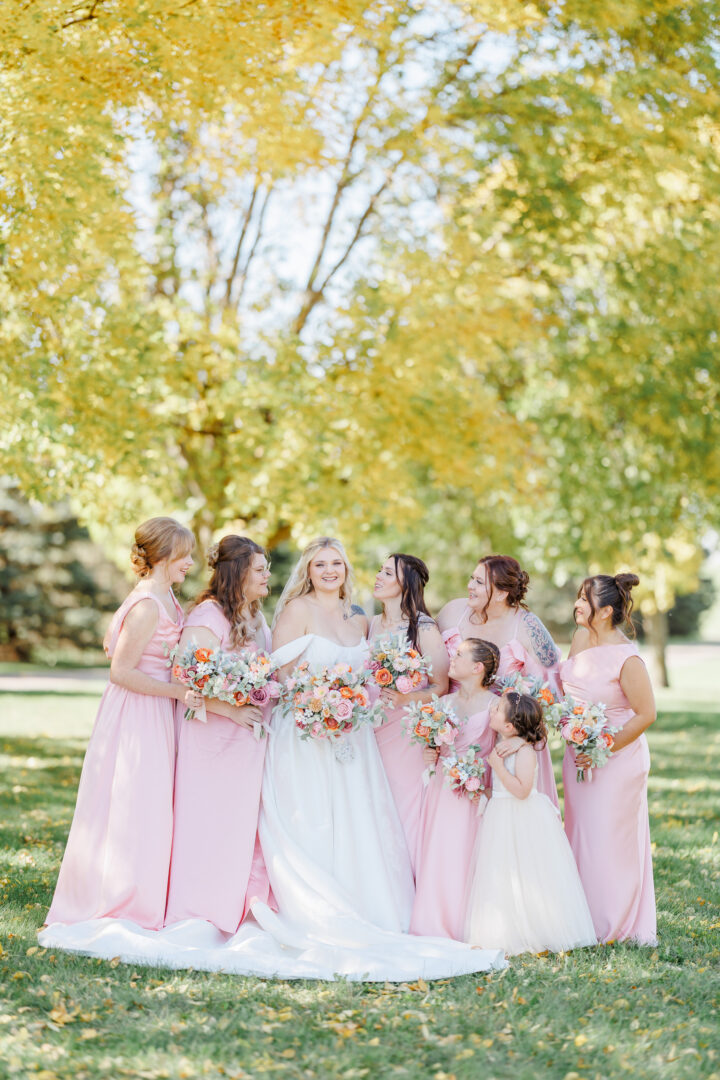 milbank sd wedding bridal party at lake farley park