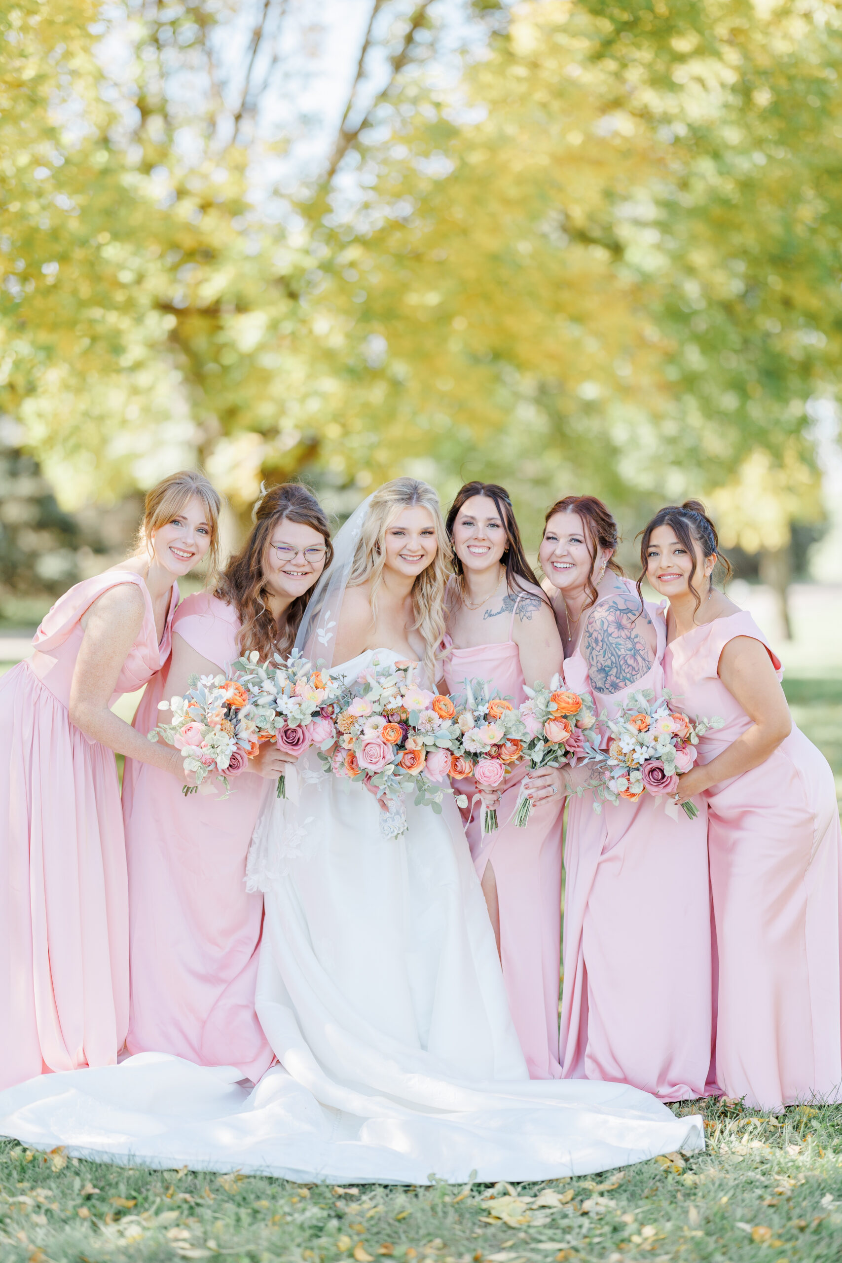 milbank sd wedding bridal party at lake farley park