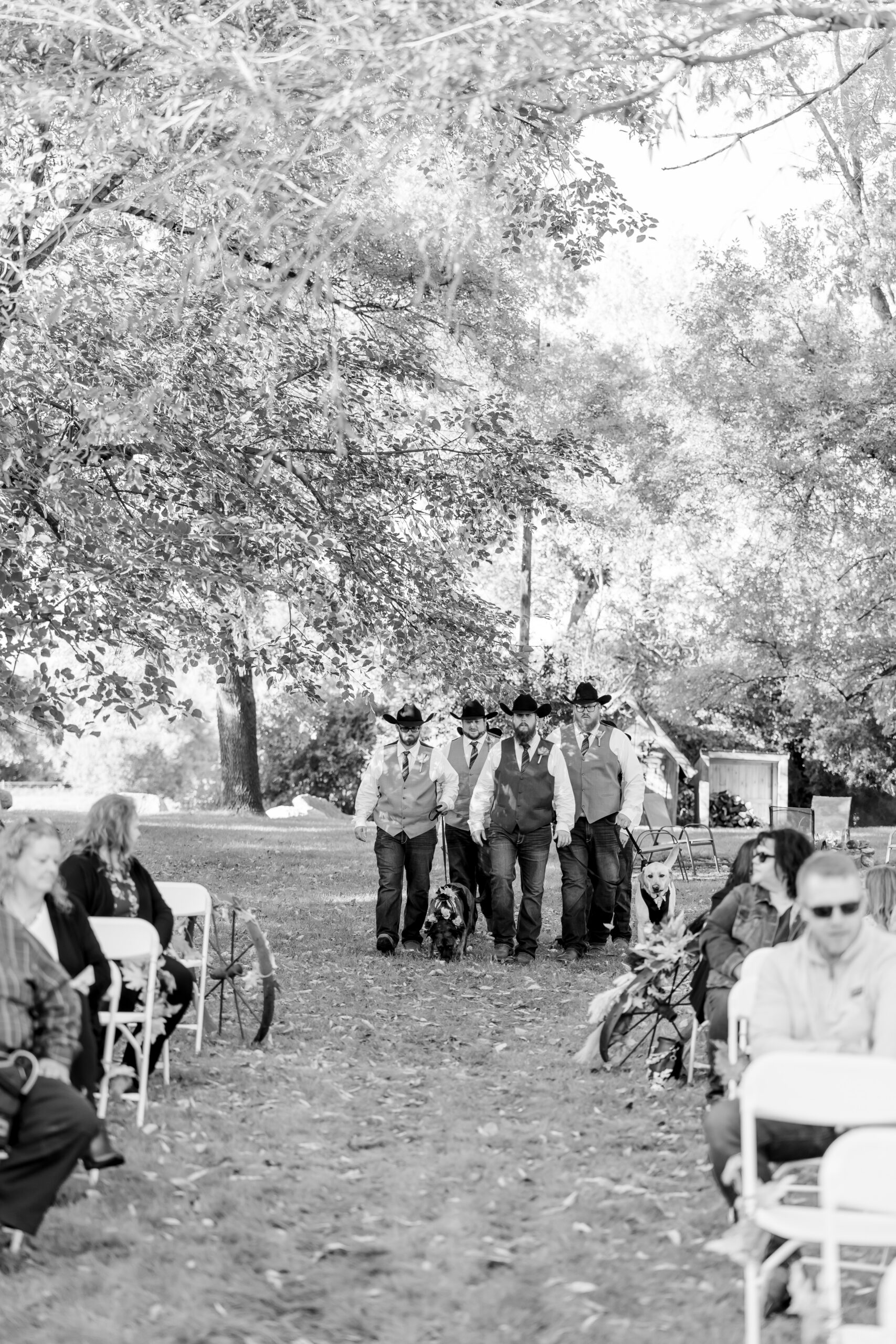 wedding ceremony at stable waters ranch in watertown sd