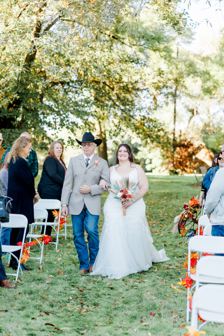wedding ceremony at stable waters ranch in watertown sd