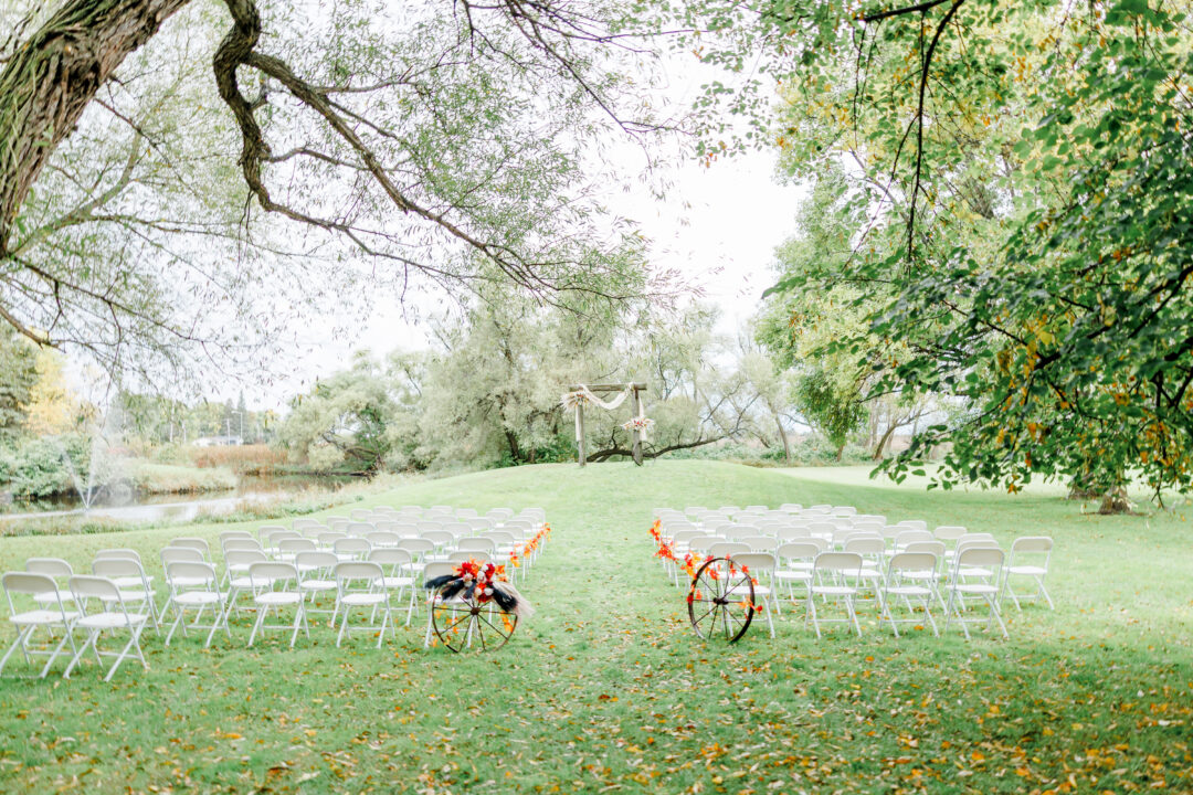 wedding ceremony at stable waters ranch in watertown sd